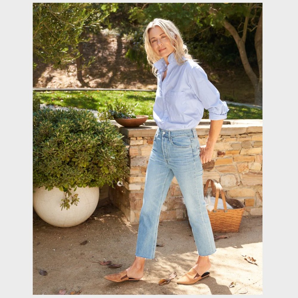 Frank & Eileen MONAGHAN Mom Jean Italian Vintage Denim Size: 29 1990 Wash (Blue)
